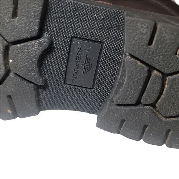 Dockers Leather Ankle Boots Size 7.5 Brown Leather Ankle High Lace Up - Picture 11 of 12